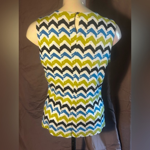 Calvin Klein Multicolor Chevron Blouse - Picture 2 of 5